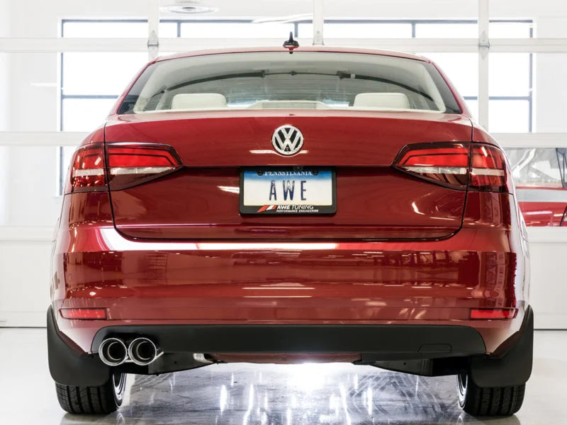 AWE Tuning 09-14 Volkswagen Jetta Mk6 1.4T Track Edition Exhaust - Chrome Silver Tips - Side View