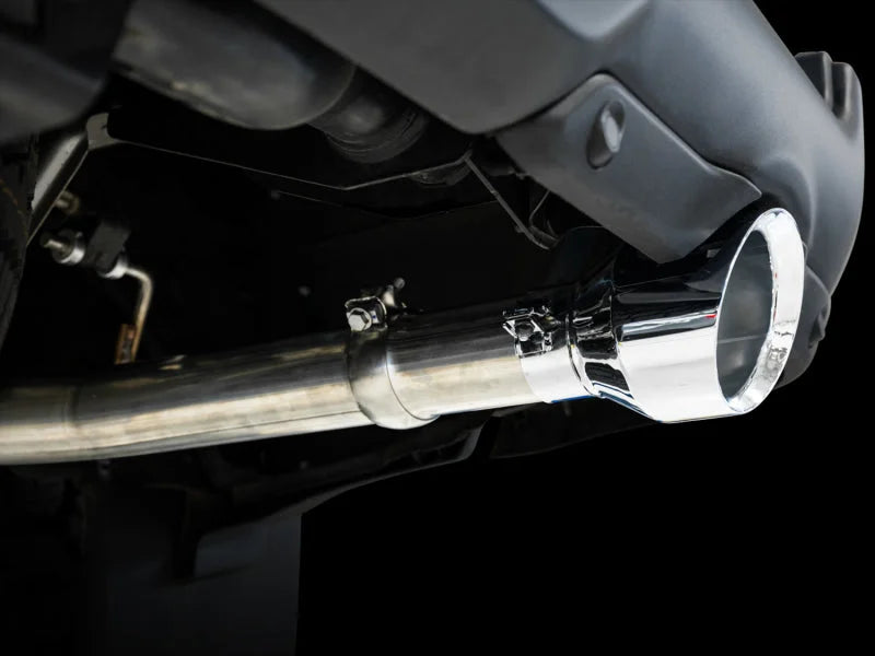 AWE Tuning 09-18 RAM 1500 5.7L (w/Cutouts) 0FG Dual Rear Exit Cat-Back Exhaust - Chrome Silver Tips - Side View