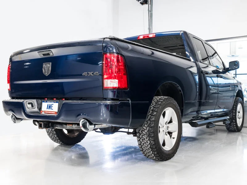 AWE Tuning 09-18 RAM 1500 5.7L (w/Cutouts) 0FG Dual Rear Exit Cat-Back Exhaust - Chrome Silver Tips - Additional View 5