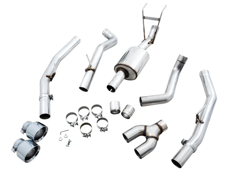 AWE Tuning 09-18 RAM 1500 5.7L (w/Cutouts) 0FG Dual Rear Exit Cat-Back Exhaust - Chrome Silver Tips - Additional View 10