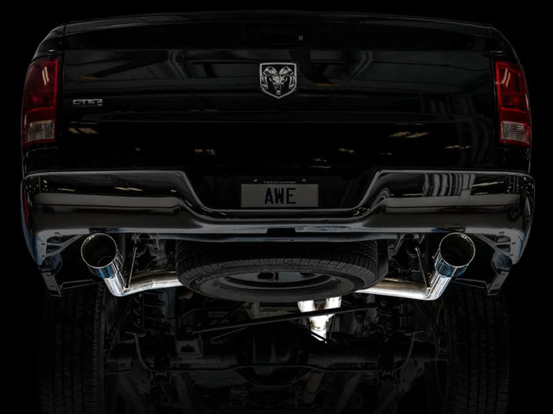 AWE Tuning 09-18 RAM 1500 5.7L (w/o Cutout) 0FG Dual Rear Exit Cat-Back Exhaust - Chrome Silver Tips - Additional View 5
