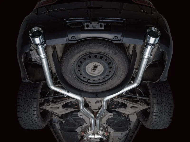 AWE Tuning 11-24 Dodge Durango 5.7L Track Edition Exhaust w/ Chrome Silver Tips - Back View