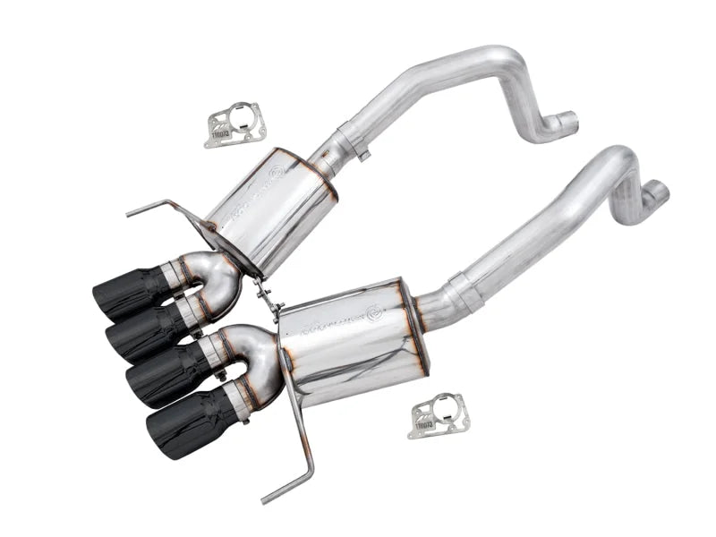 AWE Tuning 14-19 Chevy Corvette C7 Z06/ZR1 Track Edition Axle-Back Exhaust w/Black Tips - Installation View