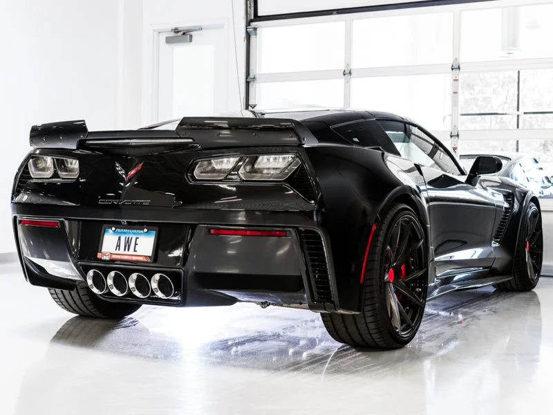 AWE Tuning 14-19 Chevy Corvette C7 Z06/ZR1 (w/o AFM) Touring Edition Axle-Back Exhaust w/Chrome Tips - Back View