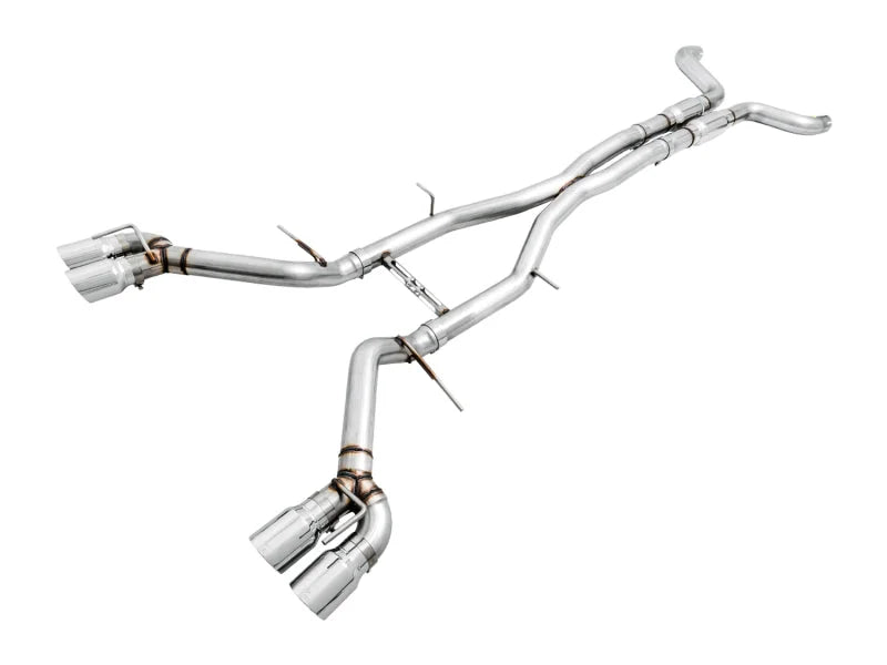 AWE Tuning 16-19 Chevy Camaro SS Resonated Cat-Back Exhaust -Track Edition (Quad Chrome Silver Tips) - Main Product View