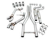 Load image into Gallery viewer, AWE Tuning 16-19 Chevy Camaro SS Resonated Cat-Back Exhaust -Track Edition (Quad Chrome Silver Tips) - Side View