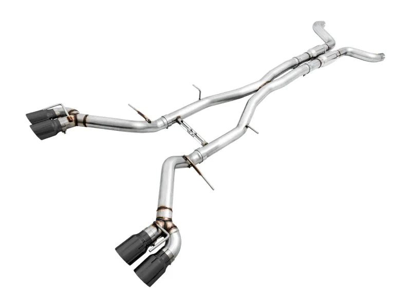AWE Tuning 16-19 Chevy Camaro SS Resonated Cat-Back Exhaust -Track Edition (Quad Diamond Black Tips) - Main Product View