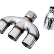 Load image into Gallery viewer, AWE Tuning 17-20 Honda Civic Si 1.5L Turbo Dual-to-Triple Tip Conversion Kit - Chrome Silver Tip - Main Product View
