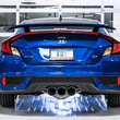 Load image into Gallery viewer, AWE Tuning 17-20 Honda Civic Si 1.5L Turbo Dual-to-Triple Tip Conversion Kit - Chrome Silver Tip - Side View