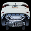 Load image into Gallery viewer, AWE Tuning 18-21 Volkswagen Jetta GLI Mk7 Track Exhaust - Chrome Silver Tips (Fits High-Flow DP) - Side View