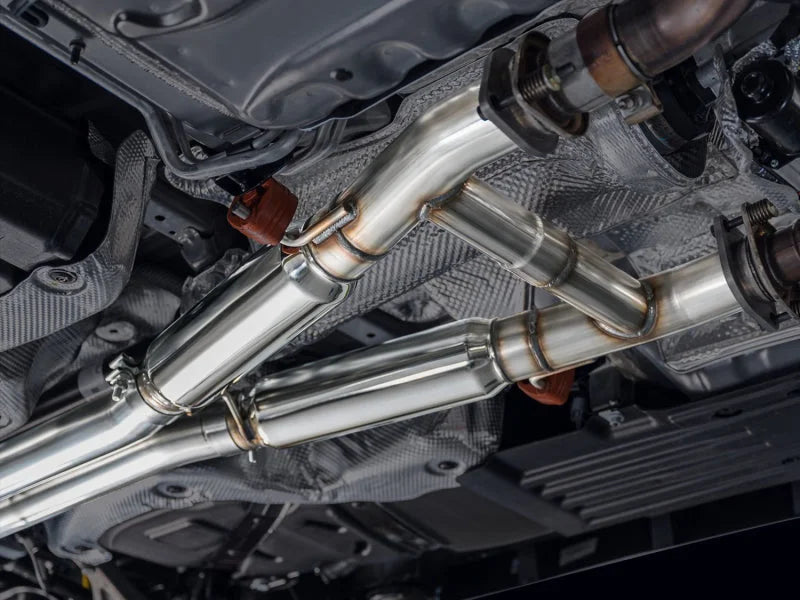 AWE Tuning 18-23 Dodge Durango SRT & Hellcat Track Edition Exhaust - Diamond Black Tips - Back View