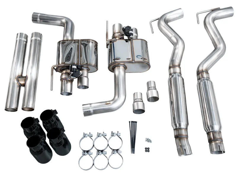 AWE Tuning 18-23 S550 Mustang GT SwitchPath Exhaust - Diamond Black Tips - Additional View 15