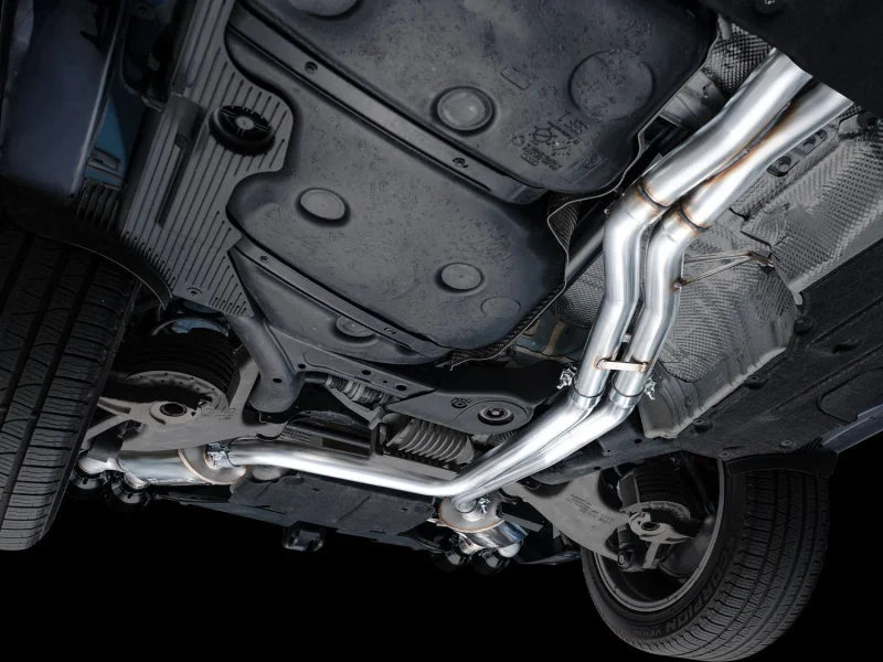 AWE Tuning 19-21 Porsche Macan 3.0T/2.9TT Touring Edition Catback Exhaust w/ Diamond Black Tips - Side View
