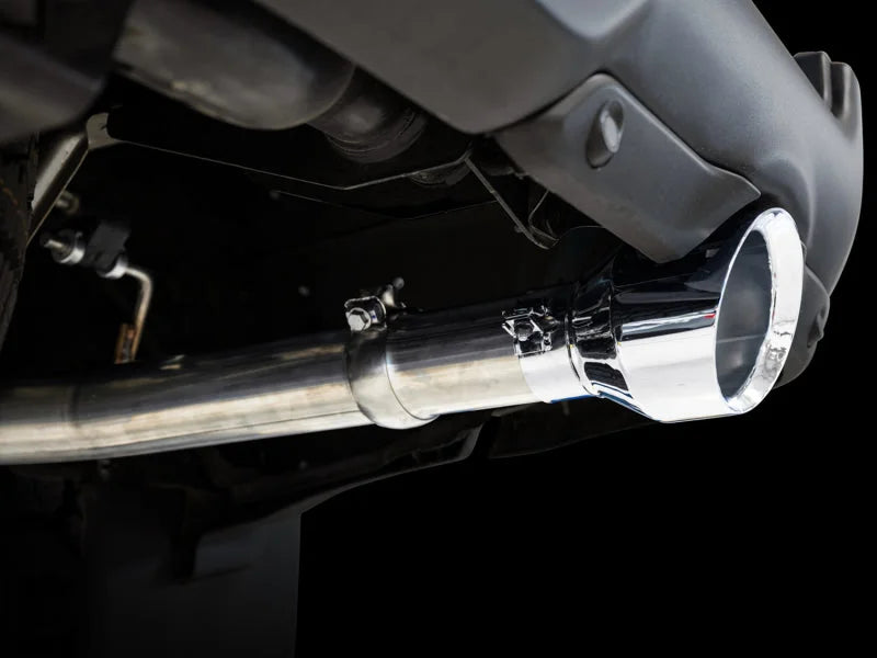 AWE Tuning 19-21 RAM 1500 5.7L (w/Cutouts) 0FG Dual Rear Exit Cat-Back Exhaust - Chrome Silver Tips - Back View