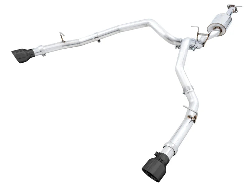 AWE Tuning 19-21 RAM 1500 5.7L (w/Cutouts) 0FG Dual Rear Exit Cat-Back Exhaust - Diamond Black Tips - Main Product View
