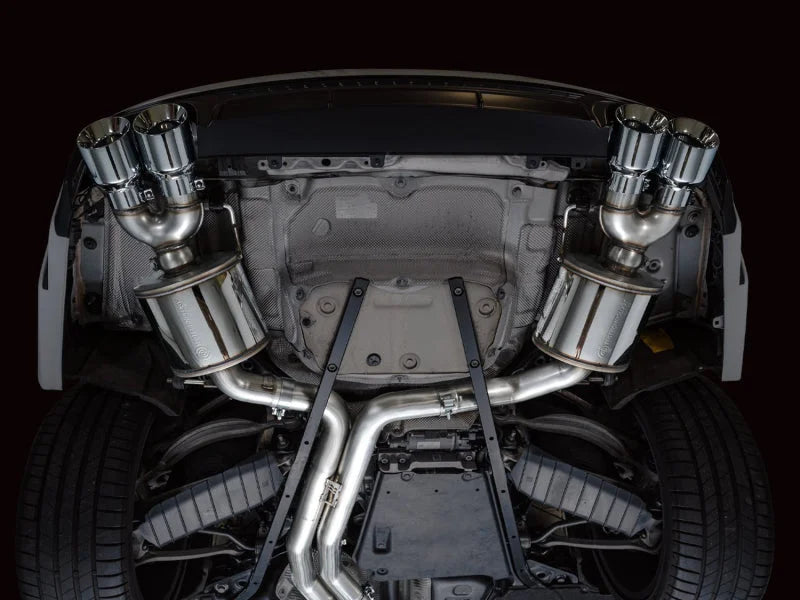 AWE Tuning 19-23 Audi C8 S6/S7 2.9T V6 AWD Touring Edition Exhaust - Chrome Silver Tips - Additional View 5