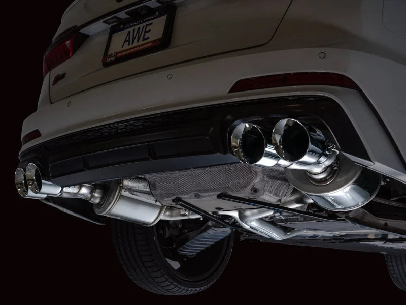 AWE Tuning 19-23 Audi C8 S6/S7 2.9T V6 AWD Touring Edition Exhaust - Chrome Silver Tips - Additional View 6