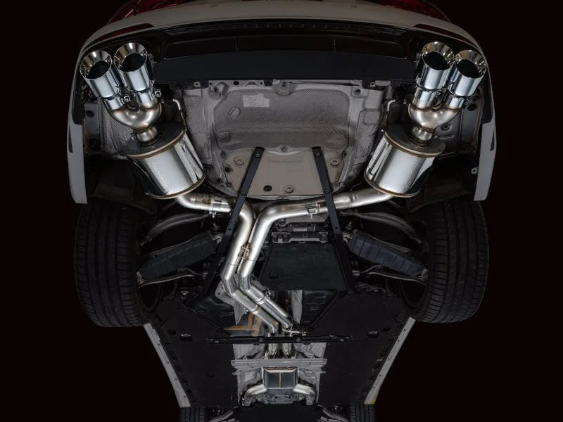 AWE Tuning 19-23 Audi C8 S6/S7 2.9T V6 AWD Touring Edition Exhaust - Chrome Silver Tips - Additional View 8