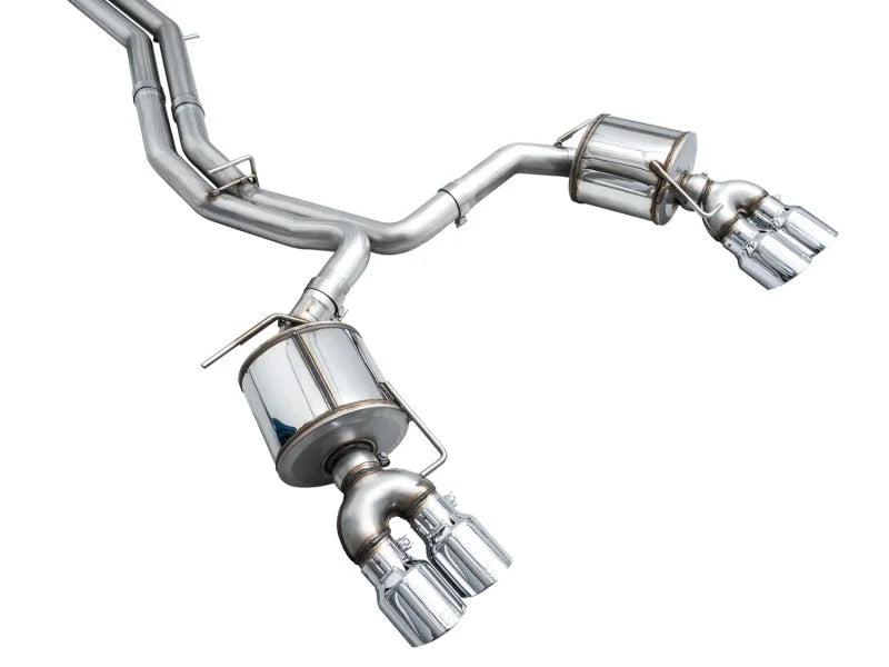 AWE Tuning 19-23 Audi C8 S6/S7 2.9T V6 AWD Touring Edition Exhaust - Chrome Silver Tips - Additional View 16