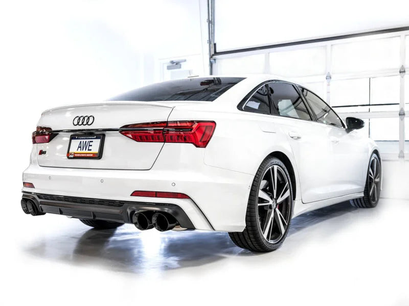 AWE Tuning 19-23 Audi C8 S6/S7 2.9T V6 AWD Touring Edition Exhaust - Diamond Black Tips - Additional View 5