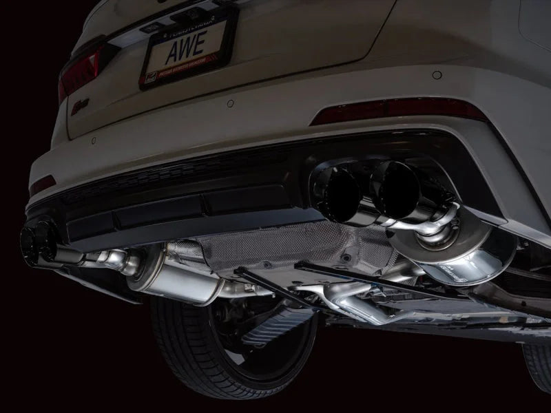 AWE Tuning 19-23 Audi C8 S6/S7 2.9T V6 AWD Touring Edition Exhaust - Diamond Black Tips - Additional View 7