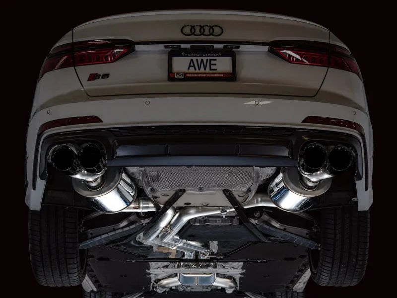 AWE Tuning 19-23 Audi C8 S6/S7 2.9T V6 AWD Touring Edition Exhaust - Diamond Black Tips - Additional View 12