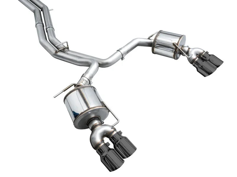 AWE Tuning 19-23 Audi C8 S6/S7 2.9T V6 AWD Touring Edition Exhaust - Diamond Black Tips - Additional View 16
