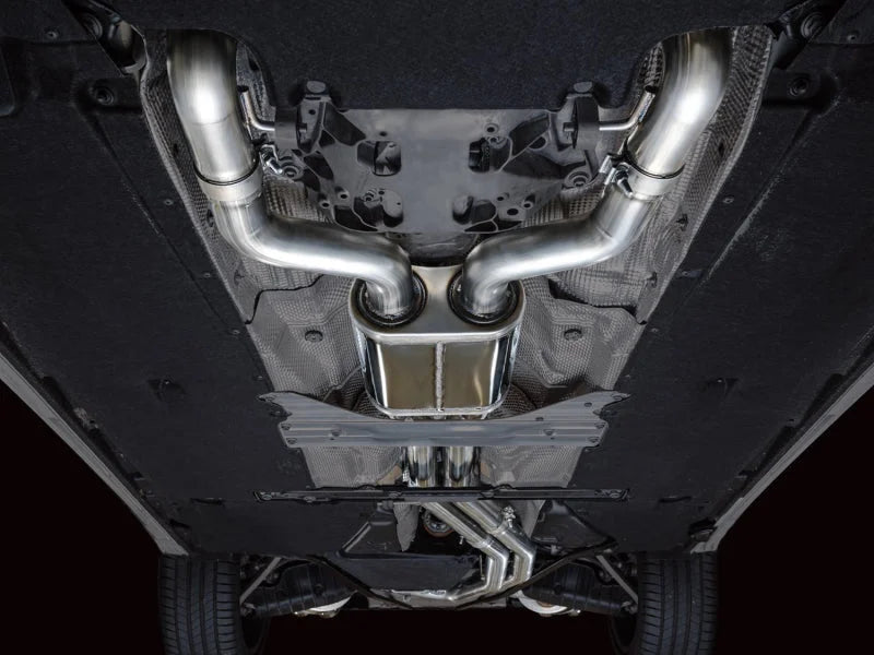 AWE Tuning 19-23 Audi C8 S6/S7 2.9T V6 AWD Track Edition Exhaust - Chrome Silver Tips - Side View