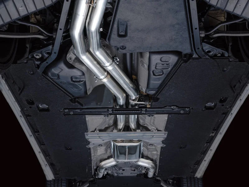 AWE Tuning 19-23 Audi C8 S6/S7 2.9T V6 AWD Track Edition Exhaust - Chrome Silver Tips - Additional View 7