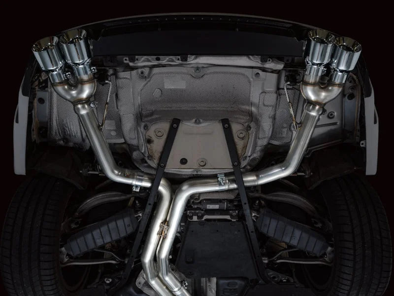 AWE Tuning 19-23 Audi C8 S6/S7 2.9T V6 AWD Track Edition Exhaust - Chrome Silver Tips - Additional View 10