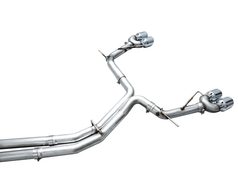 AWE Tuning 19-23 Audi C8 S6/S7 2.9T V6 AWD Track Edition Exhaust - Chrome Silver Tips - Additional View 13