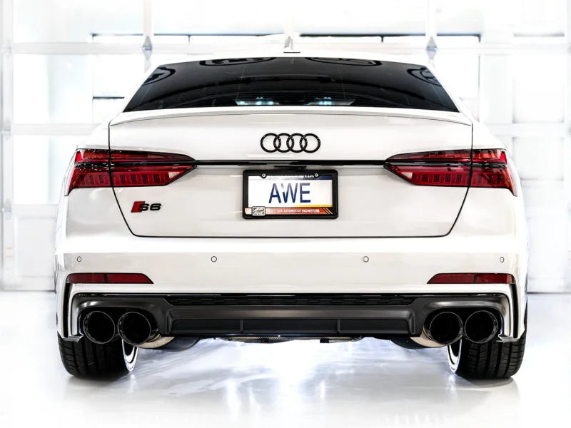 AWE Tuning 19-23 Audi C8 S6/S7 2.9T V6 AWD Track Edition Exhaust - Diamond Black Tips - Additional View 7