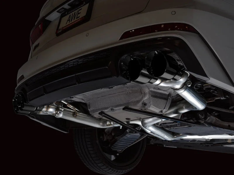 AWE Tuning 19-23 Audi C8 S6/S7 2.9T V6 AWD Track Edition Exhaust - Diamond Black Tips - Additional View 9
