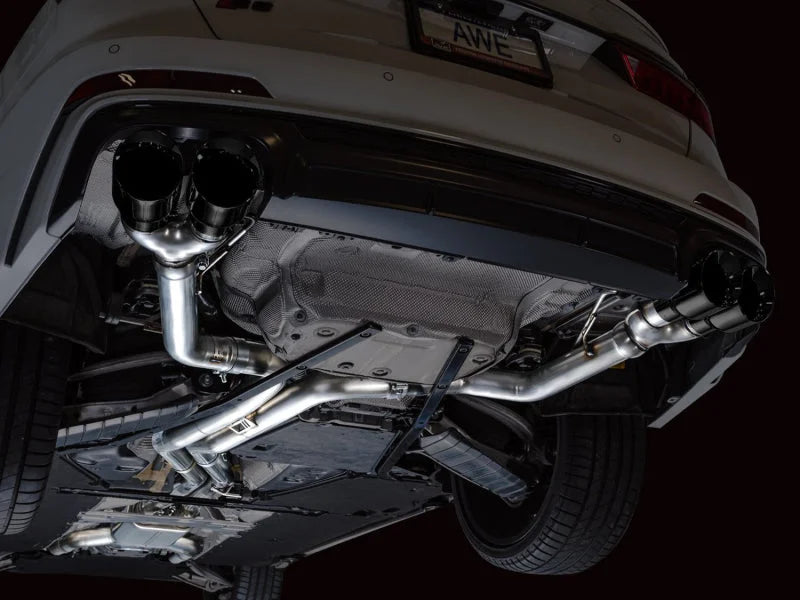 AWE Tuning 19-23 Audi C8 S6/S7 2.9T V6 AWD Track Edition Exhaust - Diamond Black Tips - Additional View 10