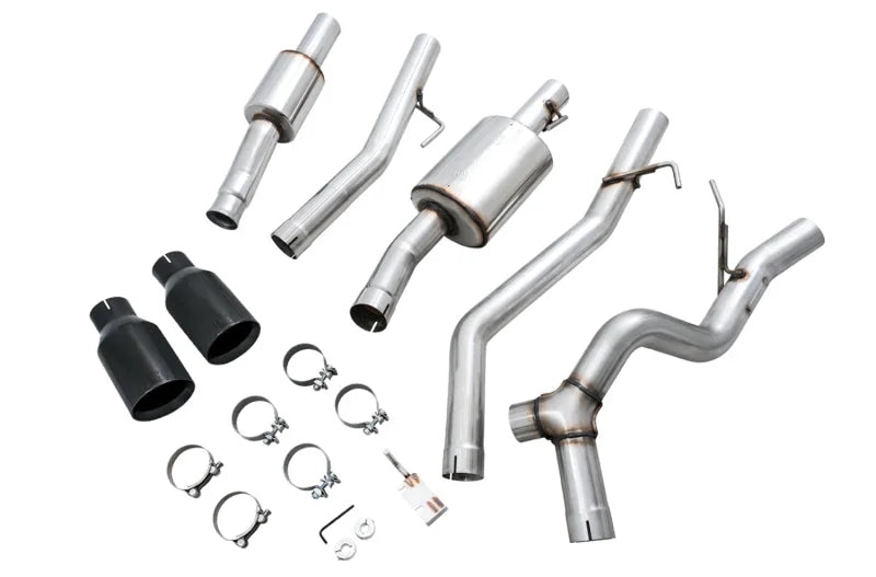 AWE Tuning 20-21 Jeep Gladiator JT 3.6L Tread Edition Cat-Back Dual Exhaust - Diamond Black Tip - Additional View 8