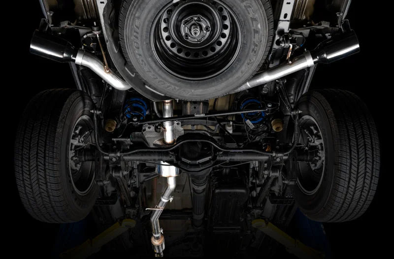 AWE Tuning 20-21 Jeep Gladiator JT 3.6L Tread Edition Cat-Back Dual Exhaust - Diamond Black Tip - Additional View 12