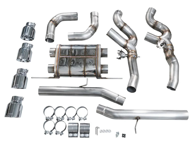 AWE Tuning 20-25 BMW X3 M/M Comp (F97) AWD SwitchPath Axle-Back Exhaust - Chrome Silver Tips - Additional View 9