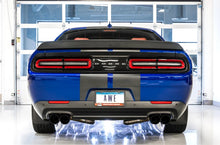 Load image into Gallery viewer, AWE Tuning 2015+ Dodge Challenger 6.4L/6.2L Non-Resonated Touring Edition Exhaust - Quad Black Tips - Back View
