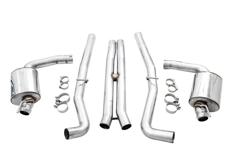 AWE Tuning 2015+ Dodge Challenger 6.4L/6.2L Non-Resonated Touring Edition Exhaust - Use Stock Tips - Side View