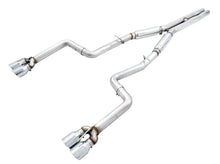 Load image into Gallery viewer, AWE Tuning 2015+ Dodge Challenger 6.4L/6.2L SC Track Edition Exhaust - Quad Chrome Silver Tips - Main Product View