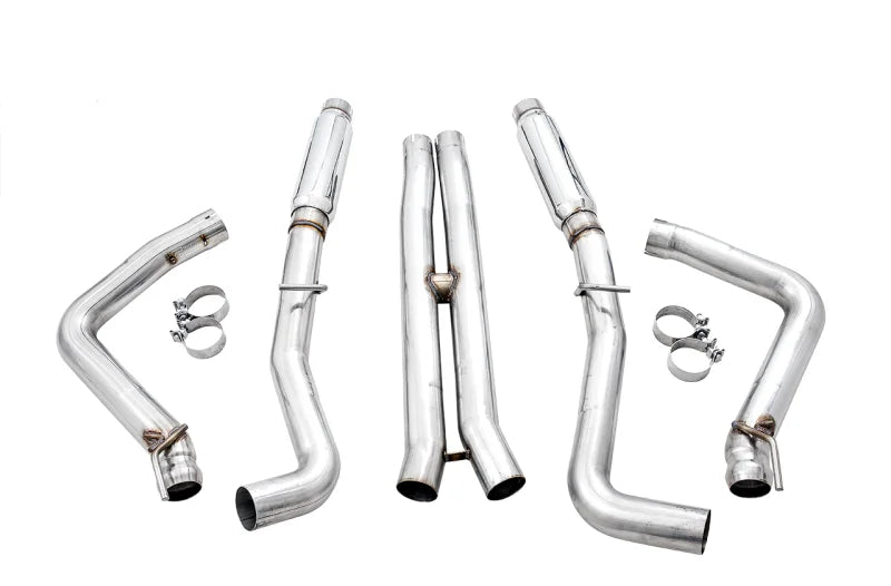 AWE Tuning 2015+ Dodge Challenger 6.4L/6.2L Supercharged Track Edition Exhaust - Use Stock Tips - Side View