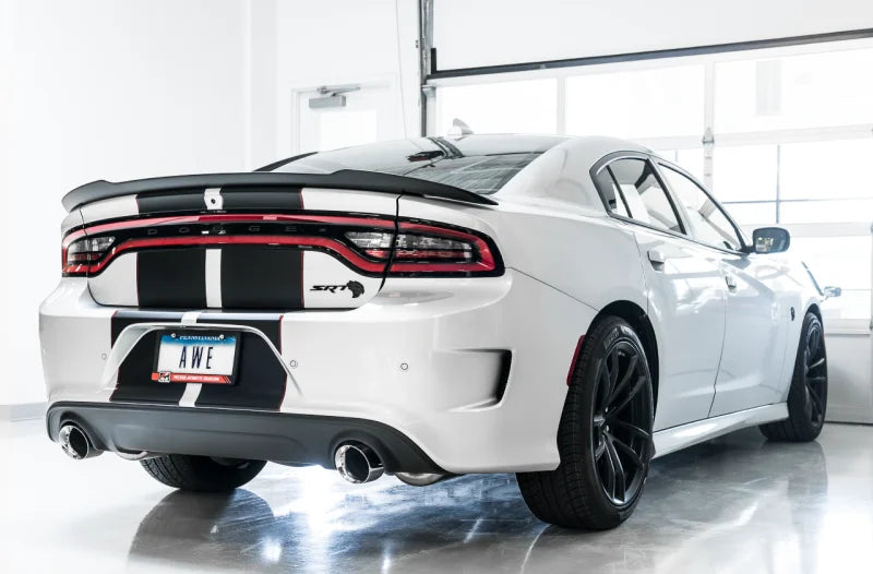 AWE Tuning 2015+ Dodge Charger 6.4L/6.2L SC Non-Resonated Touring Edition Exhaust - Silver Tips - Additional View 7