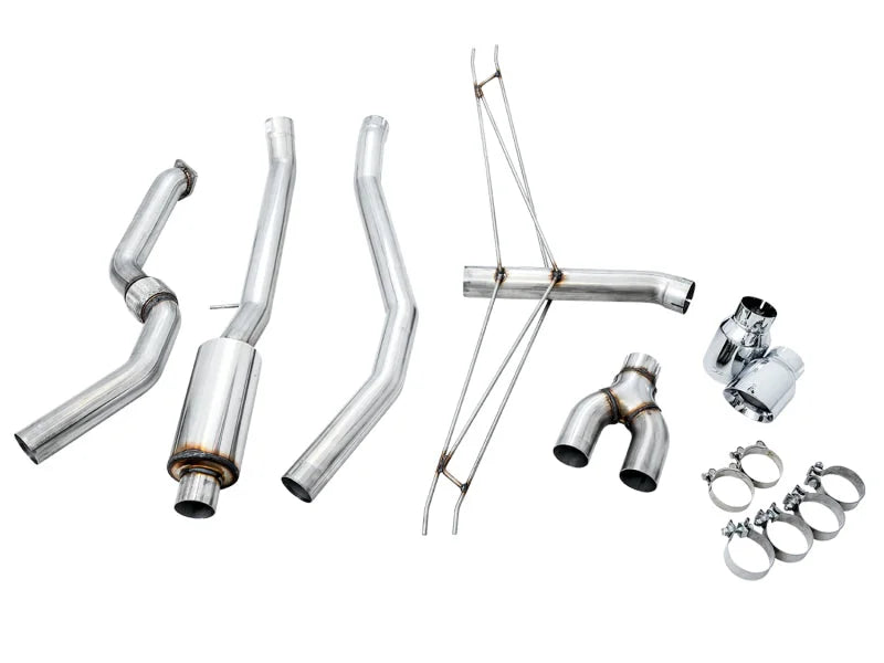 AWE Tuning 2016+ Honda Civic Si Track Edition Exhaust w/Front Pipe & Dual Chrome Silver Tips - Additional View 8