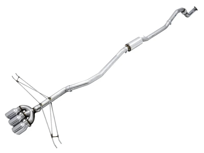 AWE Tuning 2016+ Honda Civic Si Track Edition Exhaust w/Front Pipe & Triple Chrome Silver Tips - Main Product View