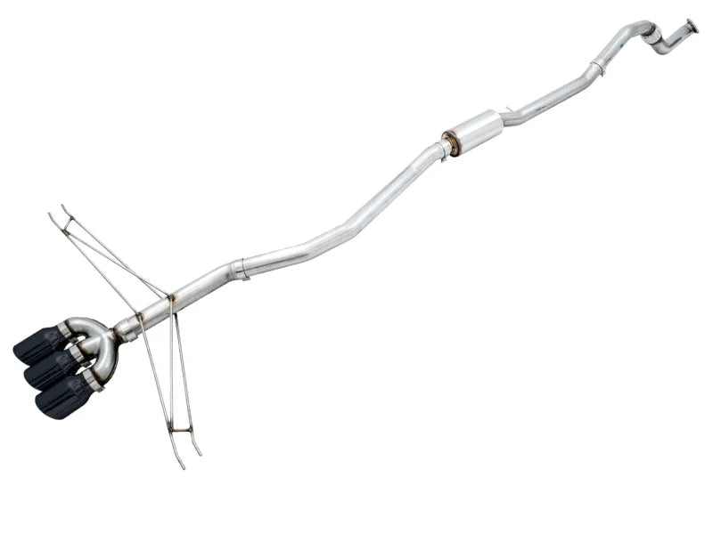 AWE Tuning 2016+ Honda Civic Si Track Edition Exhaust w/Front Pipe & Triple Diamond Black Tips - Main Product View