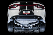 Load image into Gallery viewer, AWE Tuning 2017+ Dodge Charger 5.7L Track Edition Exhaust - Chrome Silver Tips - Back View