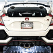 Load image into Gallery viewer, AWE Tuning 2017+ Honda Civic Type R Touring Edition Exhaust w/Front &amp; Mid Pipes - Chrome Silver Tips - Side View