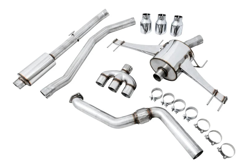 AWE Tuning 2017+ Honda Civic Type R Touring Edition Exhaust w/Front & Mid Pipes - Chrome Silver Tips - Additional View 5