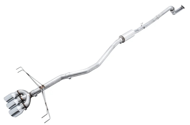 AWE Tuning 2017+ Honda Civic Type R Track Edition Exhaust w/Front Pipe & Triple Chrome Silver Tips - Main Product View