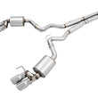 Load image into Gallery viewer, AWE Tuning 2018+ Ford Mustang GT (S550) Cat-back Exhaust - Touring Edition (Quad Chrome Silver Tips) - Main Product View